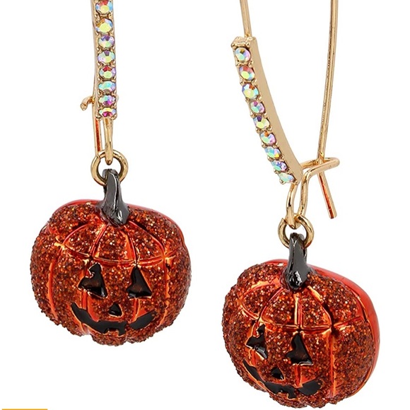 Betsey Johnson Jack-o-Lantern Long Drop Earrings 🎃 - Picture 5 of 11